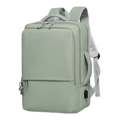 Waterproof Oxford cloth business backpack with air pillow belt system in black colour