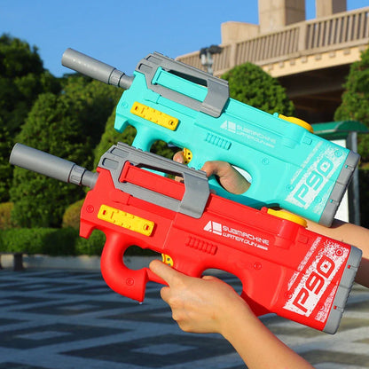 P90 Electric Water Gun with high-powered water stream, large capacity, and durable, leak-proof construction