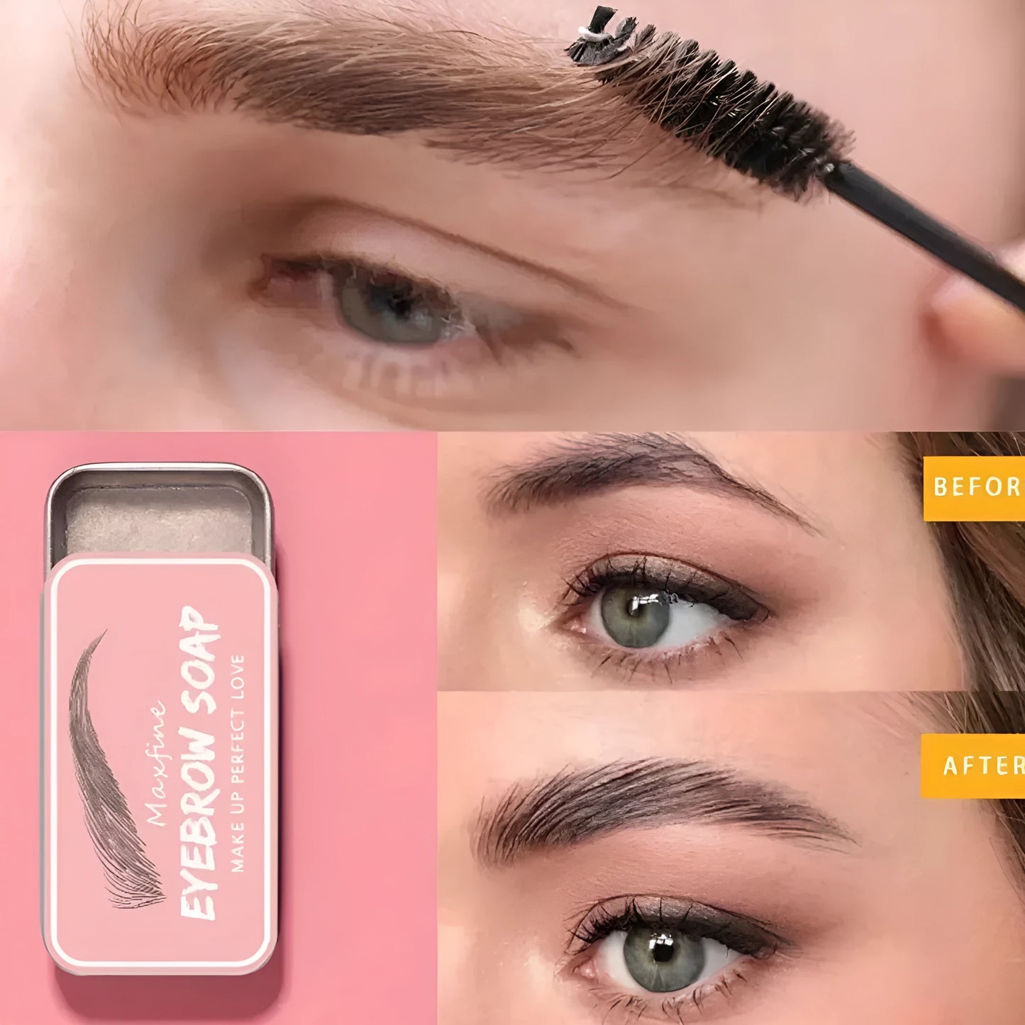 10g tube of eyebrow cream with included application brush for brow shaping and colour