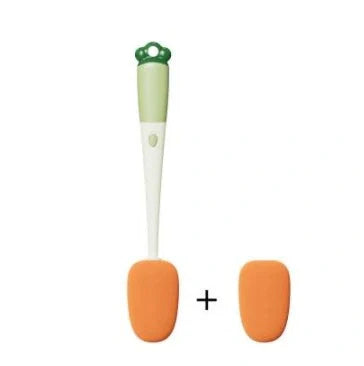 3-in-1 multifunctional cleaning brush with carrot design and long handle