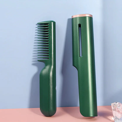 Wireless USB heating comb with 3D gradient colour and tourmaline ceramic conductor for dry hair