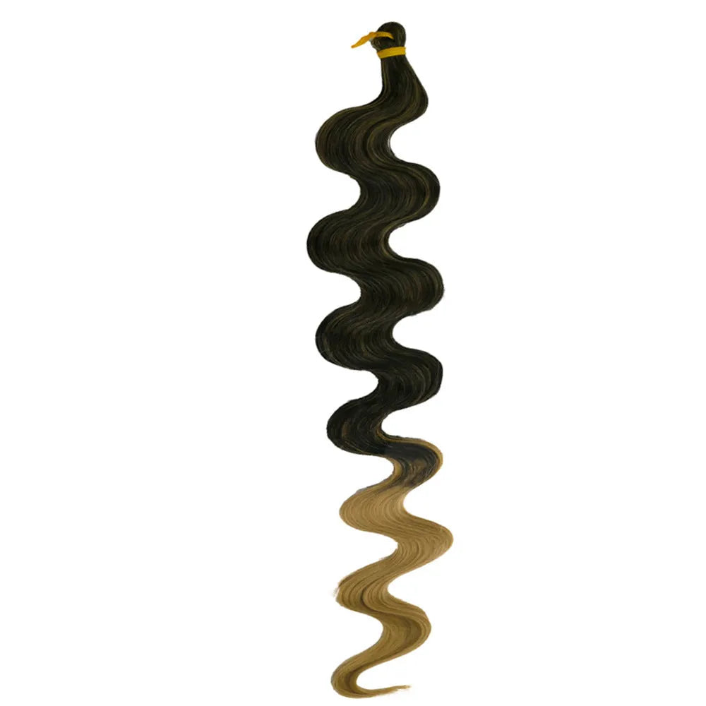 24-inch wine red synthetic wig with big wave texture in crochet braid style