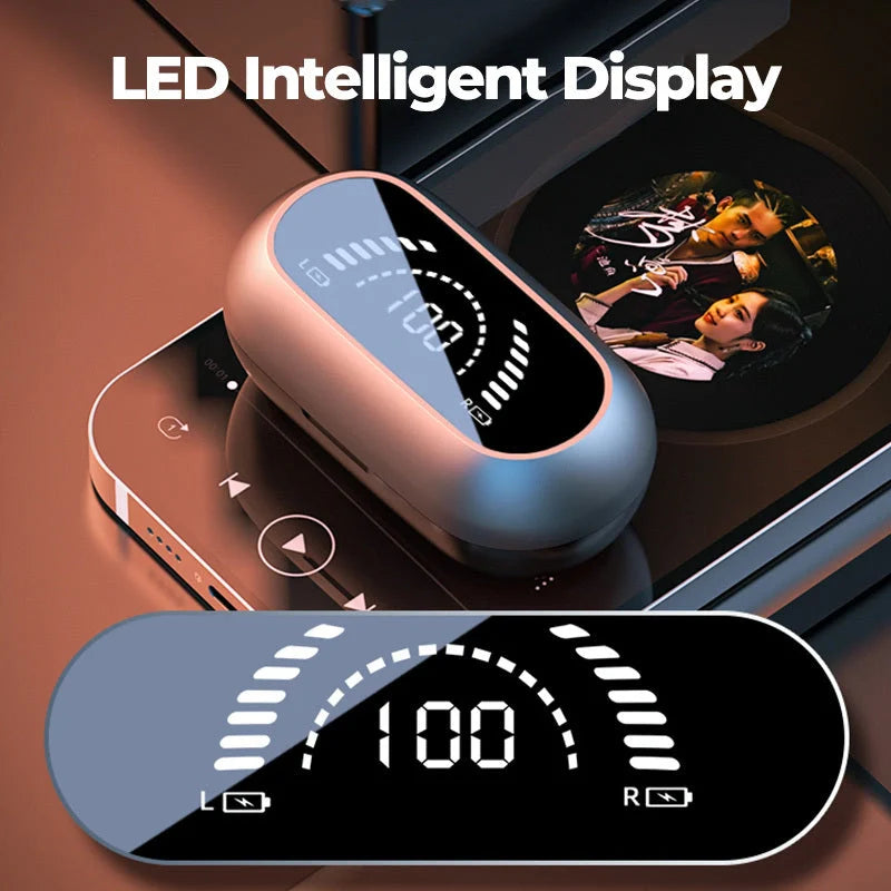 Bluetooth 5.2 bone conduction headphones in white and black