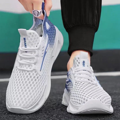Breathable mesh sports shoes for men with a stylish lace-up design, offering comfort and versatility for everyday wear or light workouts.