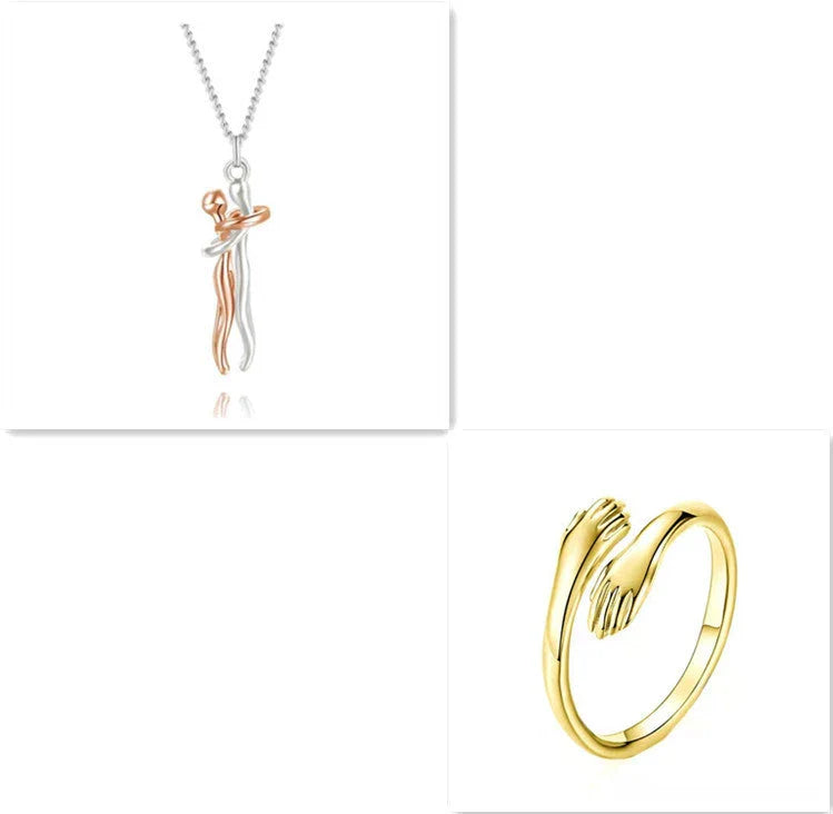 Stylish unisex love necklace with brass pendant in various color options, including rose gold, white black, black gold, and more.