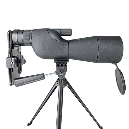 Monocular telescope 25-75X civil spotting scope with 500mm focal length, 60mm objective aperture, in black, green or grey.
