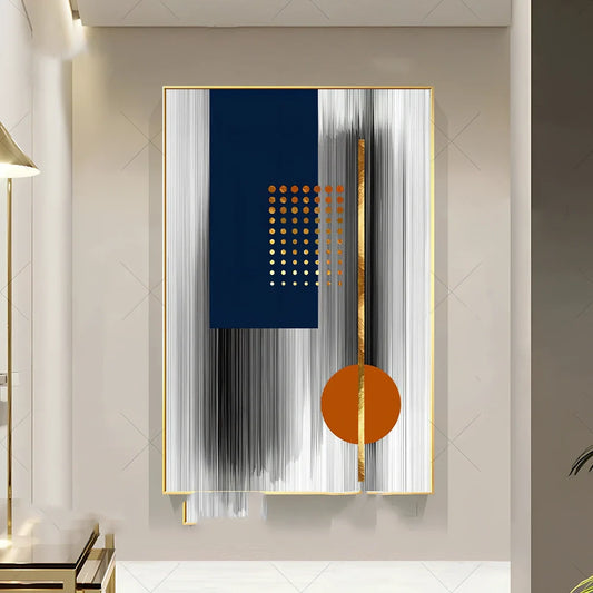 Modern abstract spray-painted canvas art on pine wood frame, frameless design, multiple size options