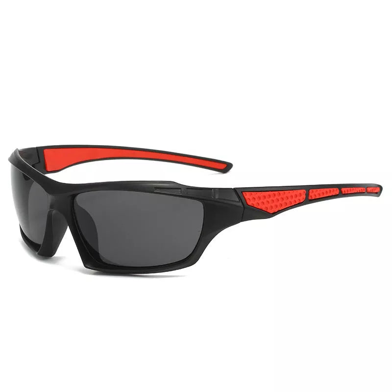 Men's colorful sports sunglasses with PC lenses for UV protection and durable frame