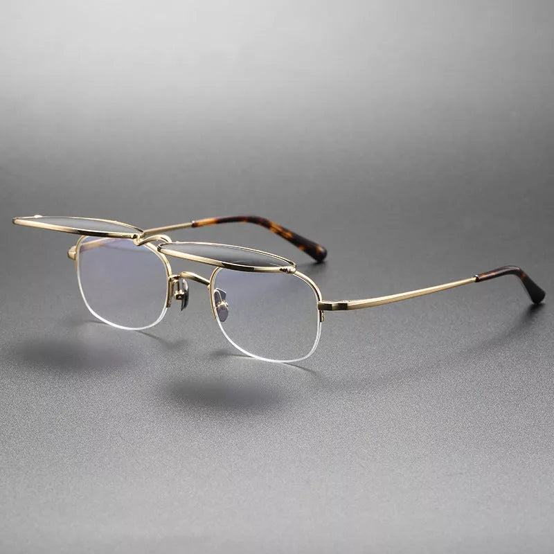 Men's vintage polarized sunglasses with adjustable frames and UV protection