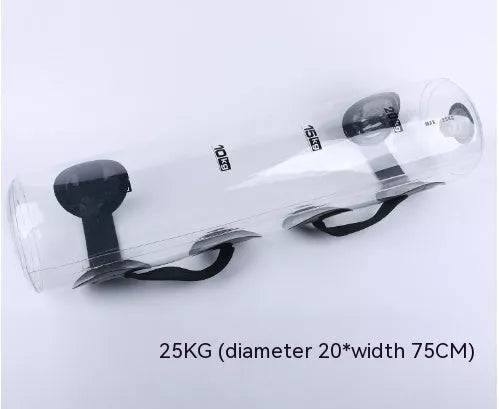 Outdoor fitness water bag in white, waterproof PVC fabric, dimensions 20.5X20.5X75cm