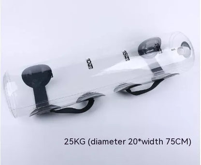 Outdoor fitness water bag in white, waterproof PVC fabric, dimensions 20.5X20.5X75cm