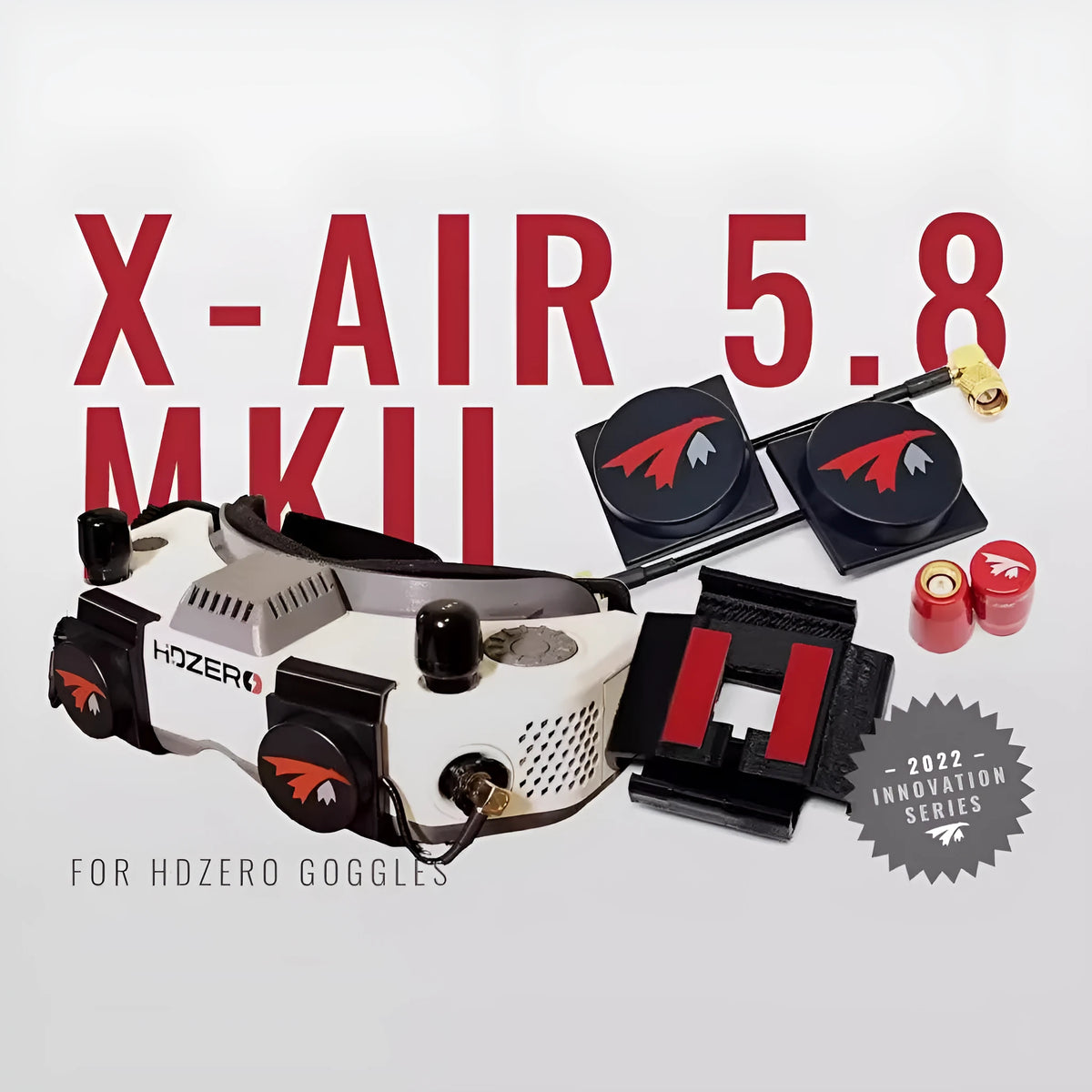 TRUERC X-AIR MKII 5.8G RHCP SMA metal antenna pair for FPV goggles and video receivers