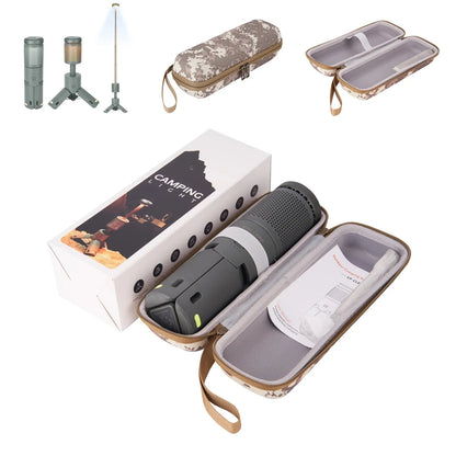 Portable LED camping lantern in off white or dark gray colour with button switch