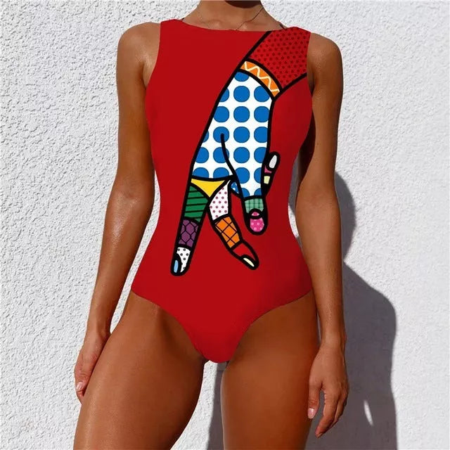 Women's monokini swimwear with steel support, available in multiple sizes and styles