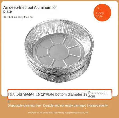 Premium non-stick aluminum foil liners in various sizes for air fryers, ovens, and other cookware