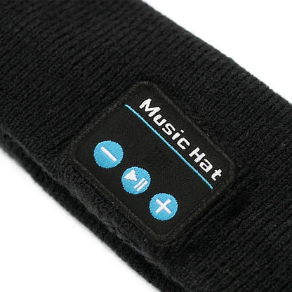 Bluetooth 5.4 head band with eye mask and sports scarf functions in black, dark grey, or grey-white colours