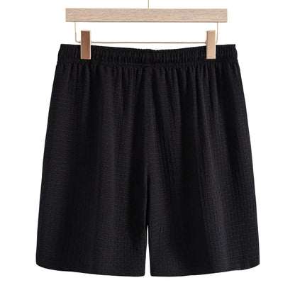 Men's black cotton blend short sleeve shirt and matching shorts set for summer beach wear