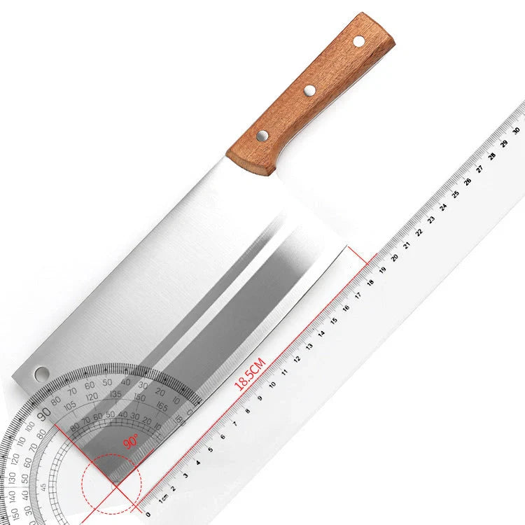Premium stainless steel kitchen machete knife with ergonomic handle for comfortable slicing and dicing