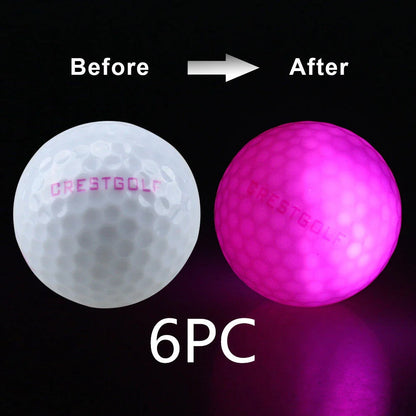Illuminating Night Golf Balls: Glow-in-the-Dark Practice Balls with Vibrant LED Lights and Durable Design