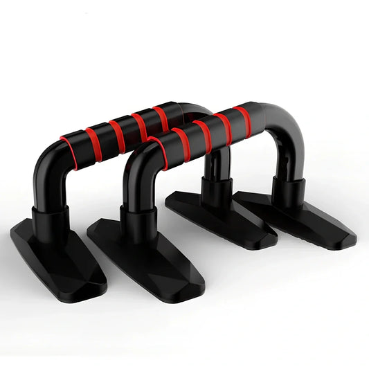 I-shaped push-up bracket with adjustable 10-13cm height, 21cm length, for chest and abdominal training