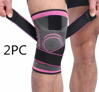 Nylon knitted knee pad for sports and fitness in various colors and sizes