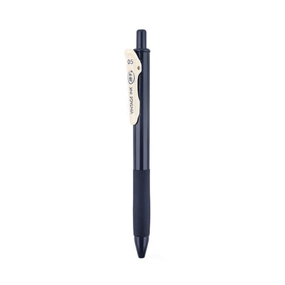 Retro colour gel pen set with plastic barrel and 0.5mm tip in five colour options