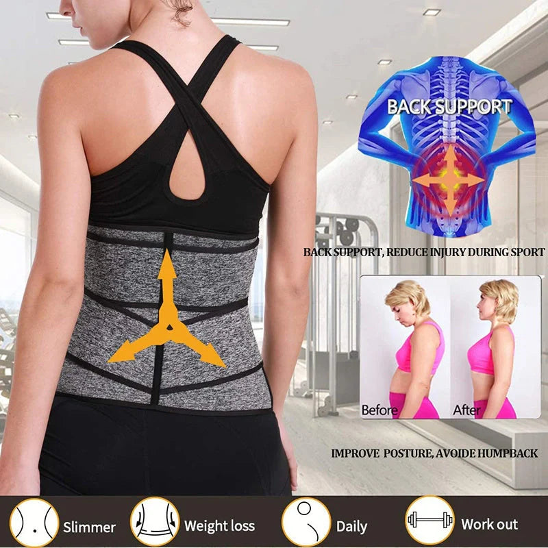 Women's adjustable waist trainer shapewear in multiple colors for slimming and workouts