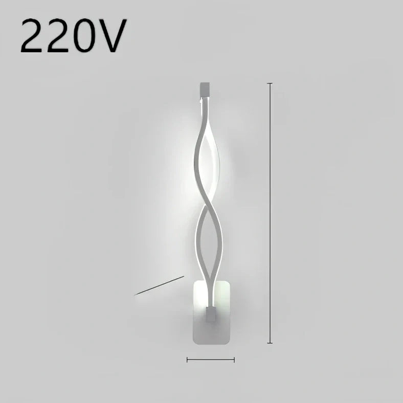 Nordic minimalist LED wall lamp in black with silicone shade, 220V for bedroom bedside use, 30000-hour lifespan