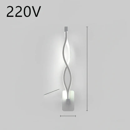 Nordic minimalist LED wall lamp in black with silicone shade, 220V for bedroom bedside use, 30000-hour lifespan