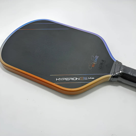 Aurora Multicolor Hyperion 3s pickleball racket with carbon fibre frame and honeycomb core construction showing matte finish