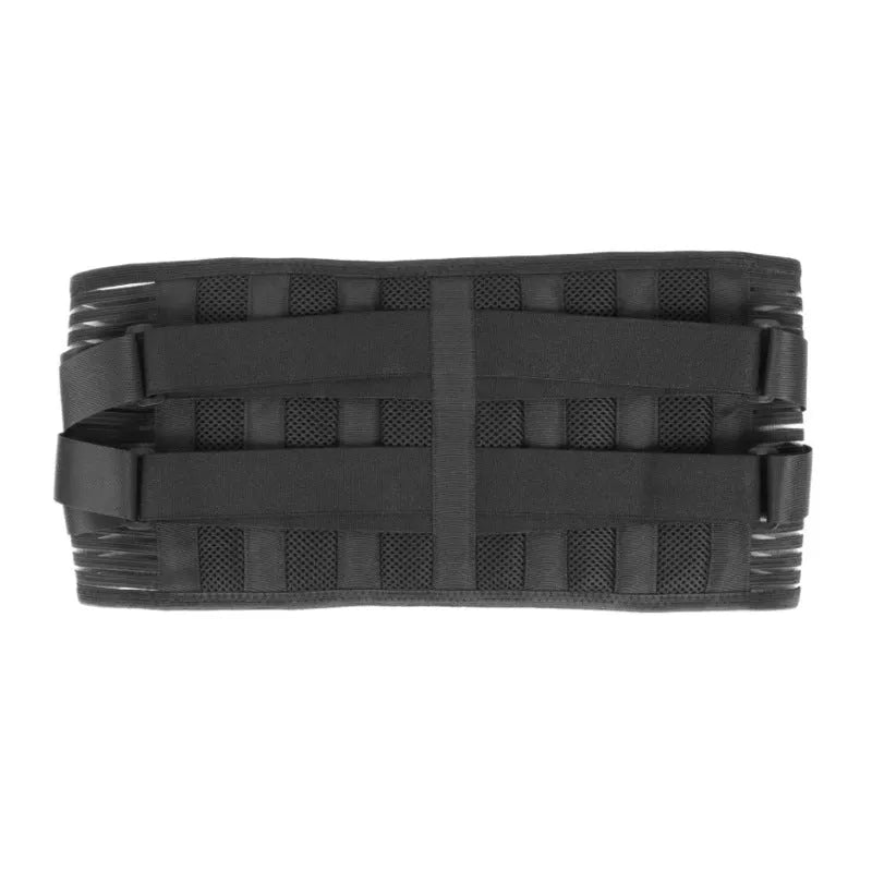 Men's and women's breathable sports support belt in black, sizes S to XXL