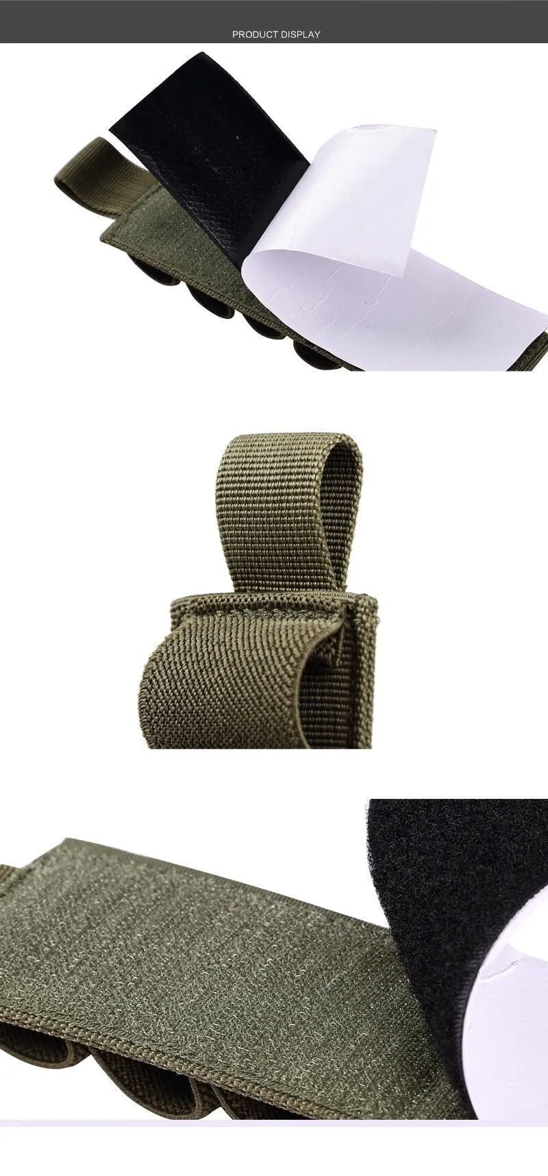 Tactical 6-hole storage sticker organiser in 1000D nylon fabric showing attachment points