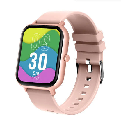 ZL54C smart watch on wrist showing health stats on AMOLED screen, with Milan steel strap option.