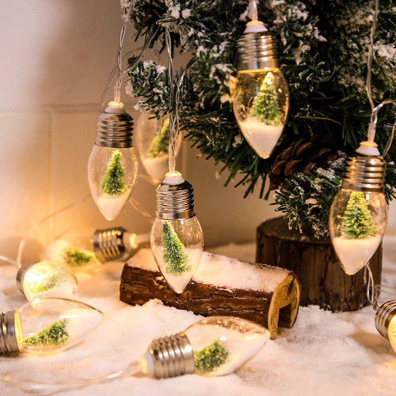 Hhomeenjoy Festive String Lights with Wishing Bottle Design