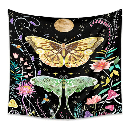 Bohemian animal print polyester tapestry in 180x230cm size hanging on wall, machine-woven for room decor