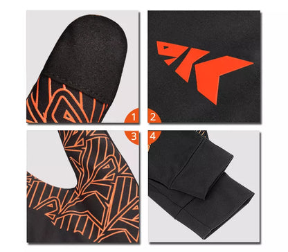 Winter fishing gloves with touch screen capability and anti-slip palm