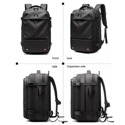 Men's business travel backpack with vacuum compression and large capacity in various colors