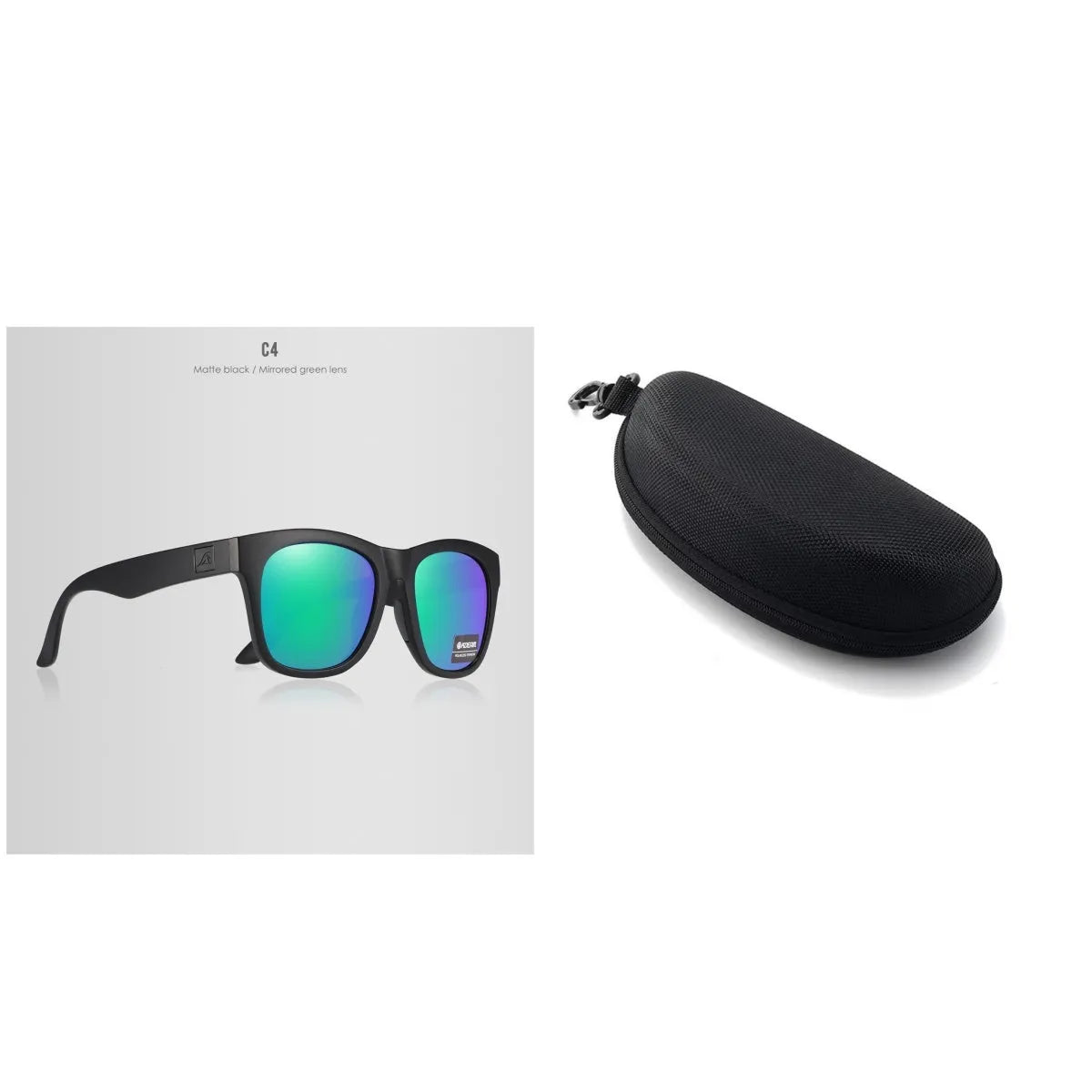 Thickened polarised sunglasses with TAC lenses and PC frame in one of five available colours.