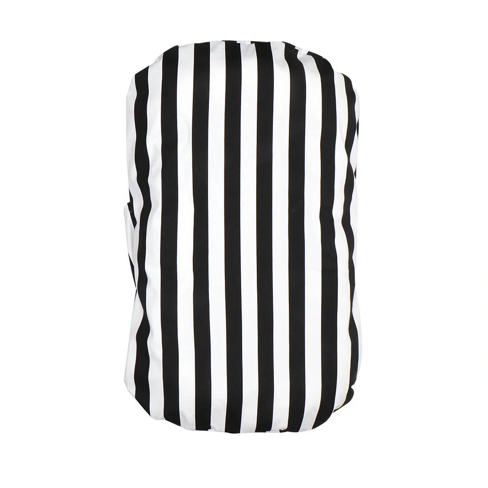 Portable crib with interchangeable fabric cover showing 75x45cm dimensions and multiple colour options