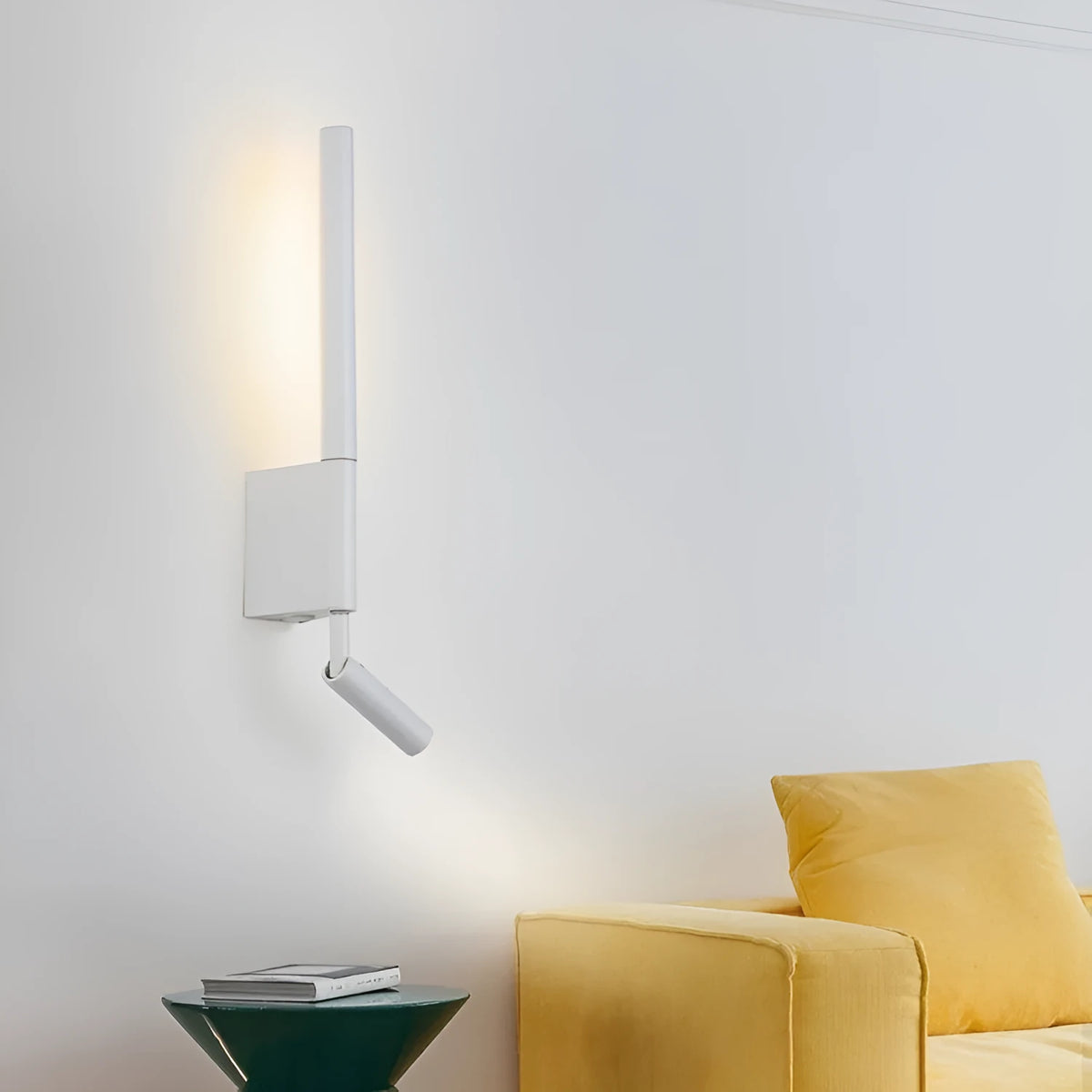 Simple modern wall reading lamp in frosted white or matte black, 3000K, 5W and 3W, 36V and below, for bedside use