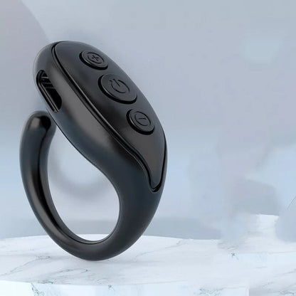 Ring Bluetooth Remote Control for Mobile Phone Self-timer in black, white, or pink
