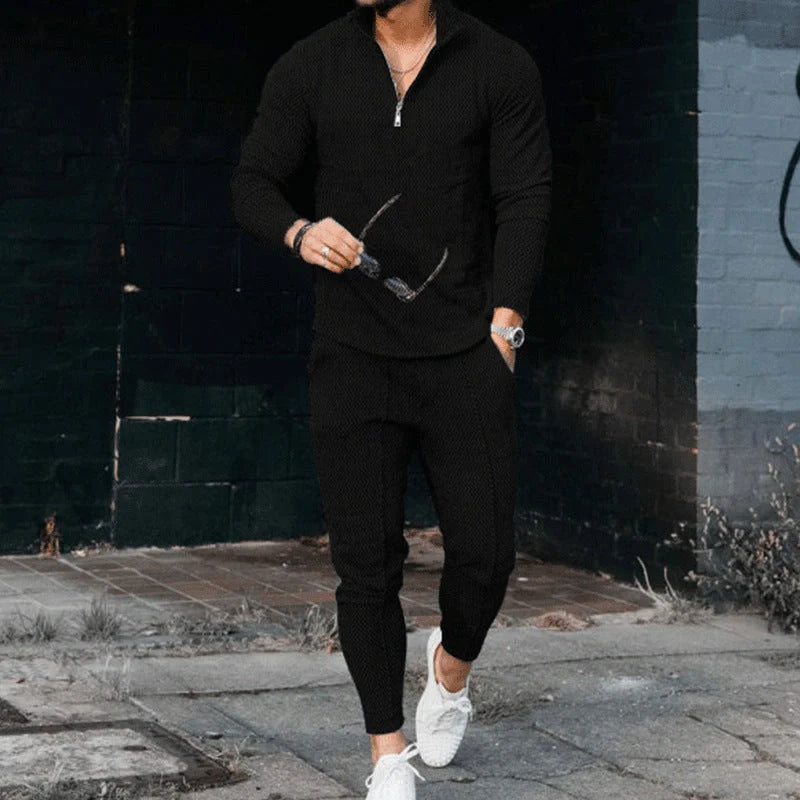 Men's loose sports suit in polyester for leisure activities