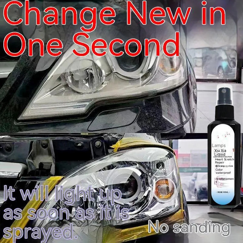 Single 100ml bottle of car headlight renovation repair liquid for yellowed lenses.