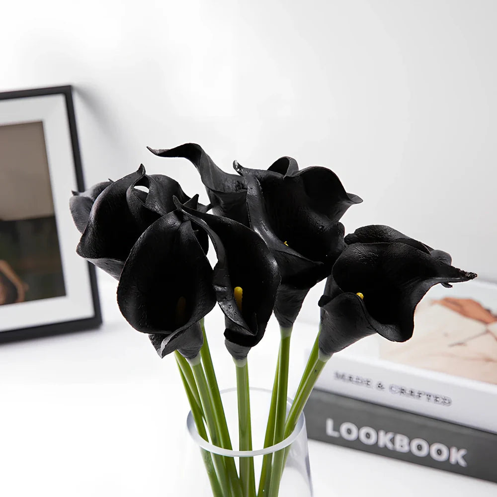 Polyurethane decorative flowers with 35cm stems in multiple colours for wedding and home decor