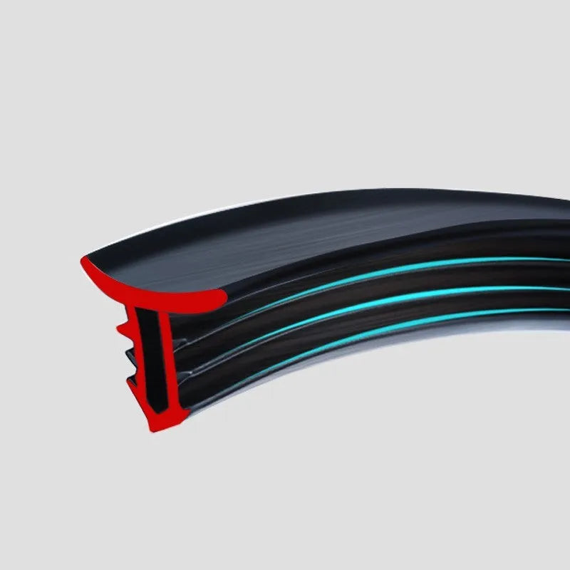 Black silicone dashboard soundproof seal strip for Outlander with six card slots