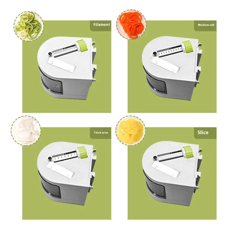 Multifunctional Spiral Vegetable Slicer - Safely Slice, Spiral, and Julienne Vegetables and Fruits