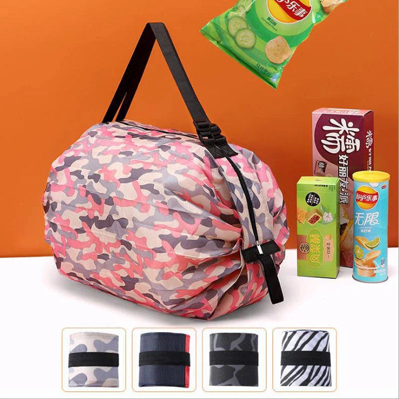 Foldable Large-Capacity Tote Bag with Extended Storage
