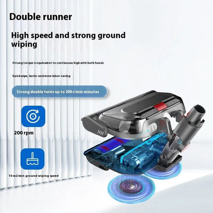 Electric mop head vacuum cleaner floor brush, 50W 220V, three-in-one dust collection washing waxing