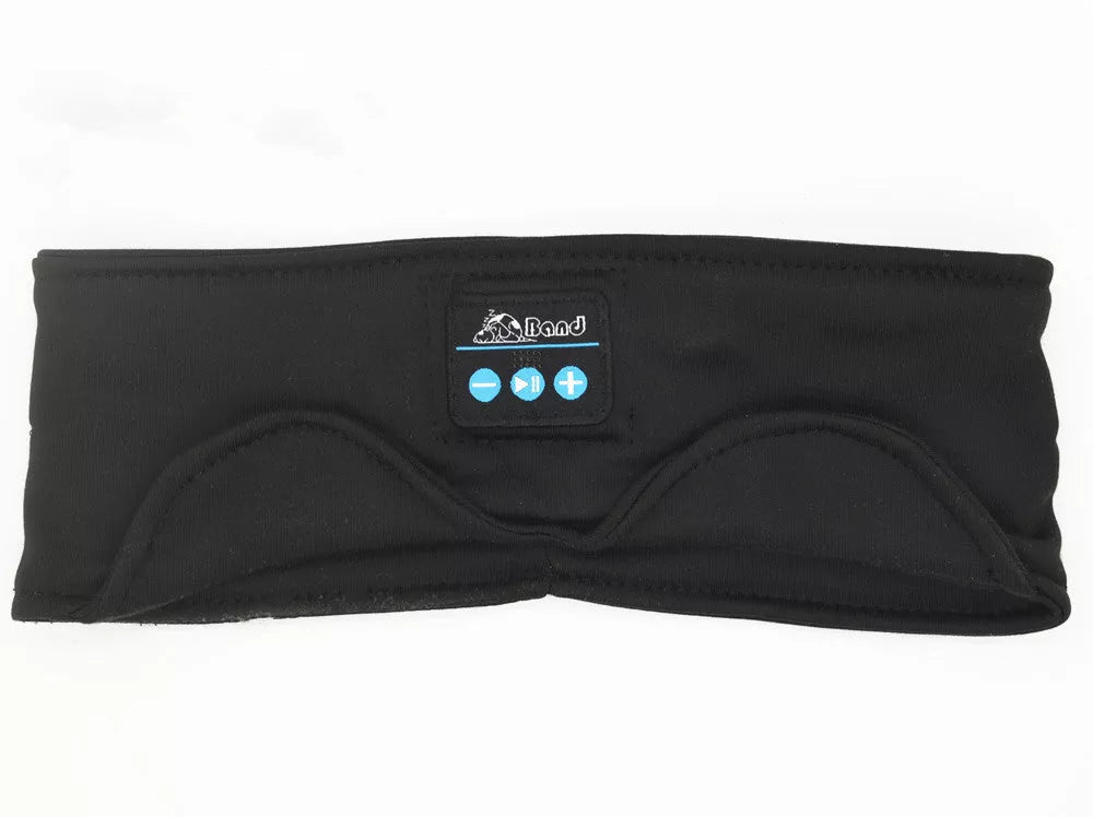 Bluetooth Music Headband with Sleep Scarf in black and gray