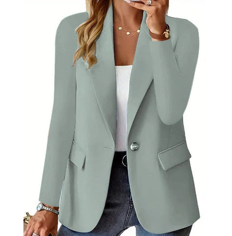 Women wearing a stylish polyester cardigan in various colors and sizes